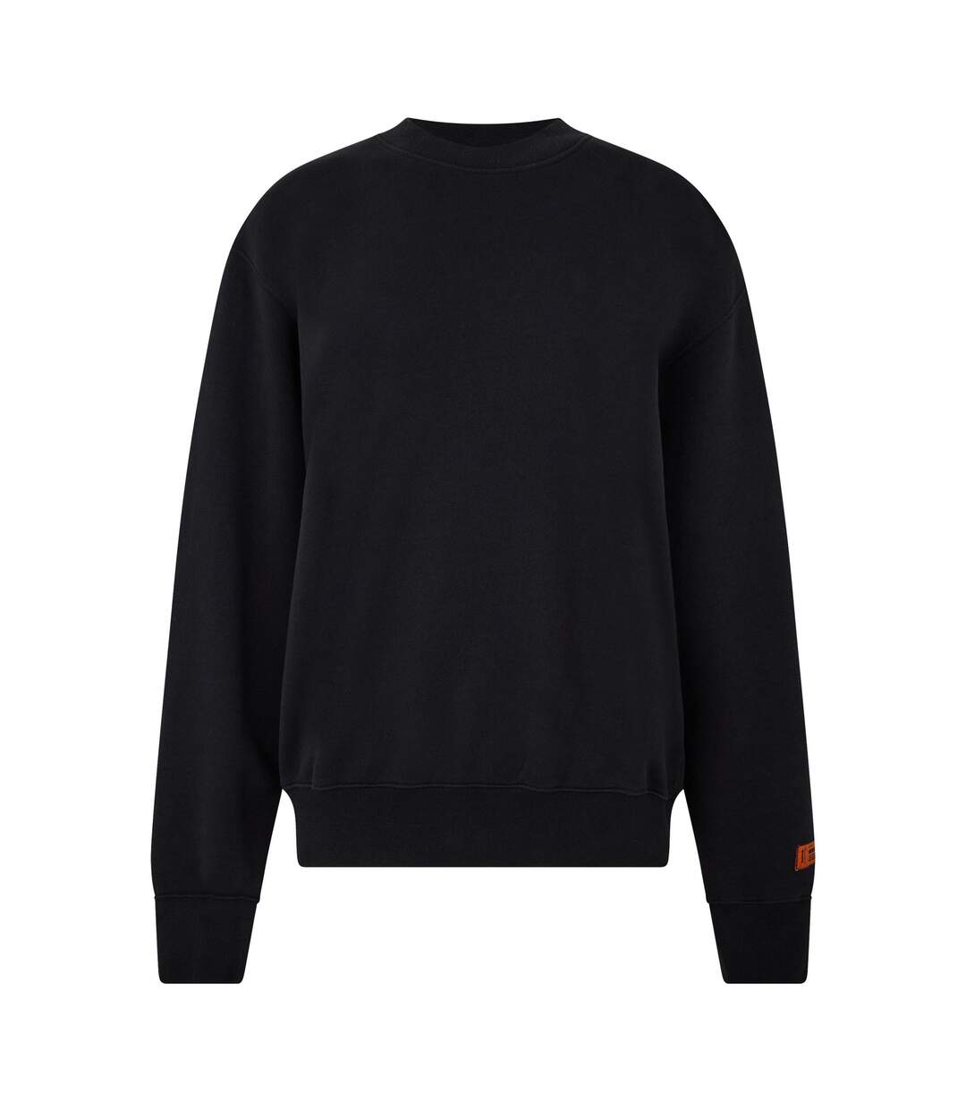 Womens/ladies logo recycled cotton crew neck sweatshirt black Heron Preston-1
