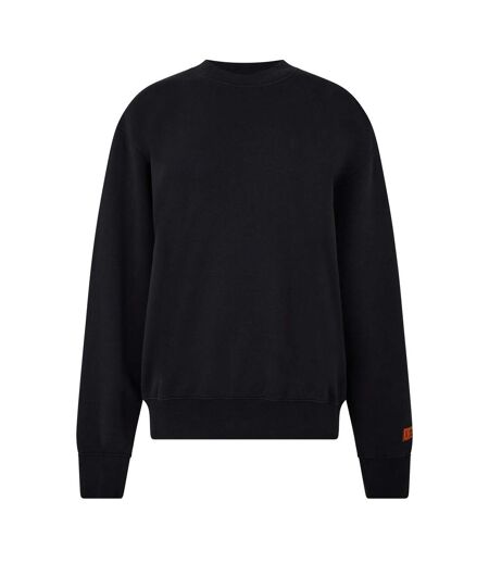 Womens/ladies logo recycled cotton crew neck sweatshirt black Heron Preston