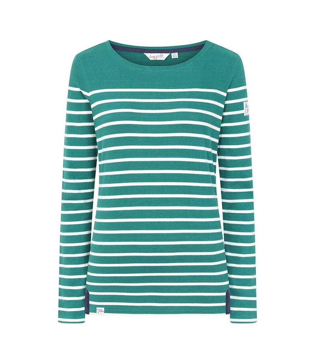 Haut Motif/style Rayé Femme Émeraude Lazy Jacks-1