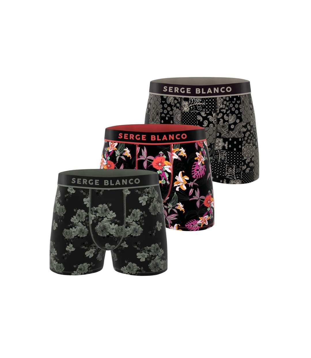 Lot de 3 boxers homme Sublimation Serge Blanco-1