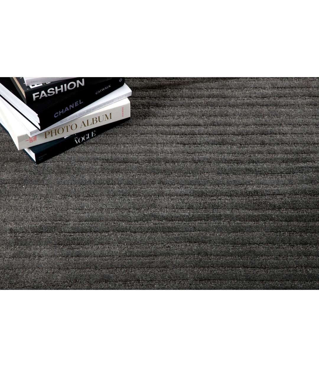 Tapis Déco en Laine Milton 202x300cm Gris Foncé-4