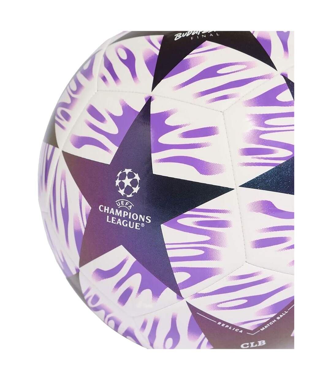 Ballon De Foot Motif/style Ligue Des Champions De L´uefa Final Club Taille 5 Blanc Violet Adidas-4