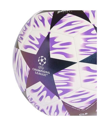 Ballon De Foot Motif/style Ligue Des Champions De L´uefa Final Club Taille 5 Blanc Violet Adidas