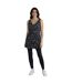 Womens/ladies indus printed jersey tunic dark navy Weird Fish-4