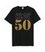 Amplified Unisex Adult AC/DC 50th Anniversary T-Shirt (Black) - UTGD1651