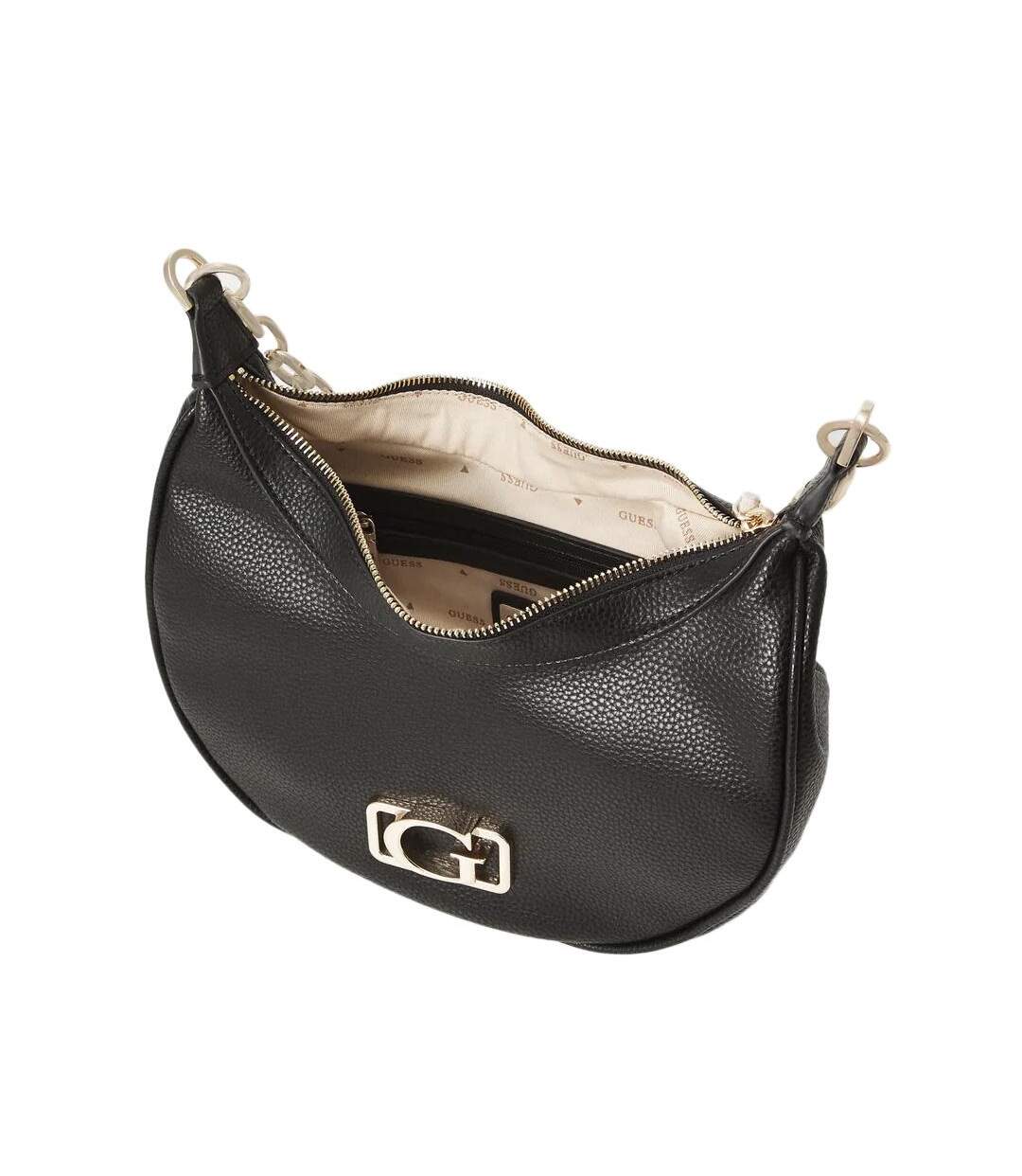 Sac à main noir femme guess circe hobo-2