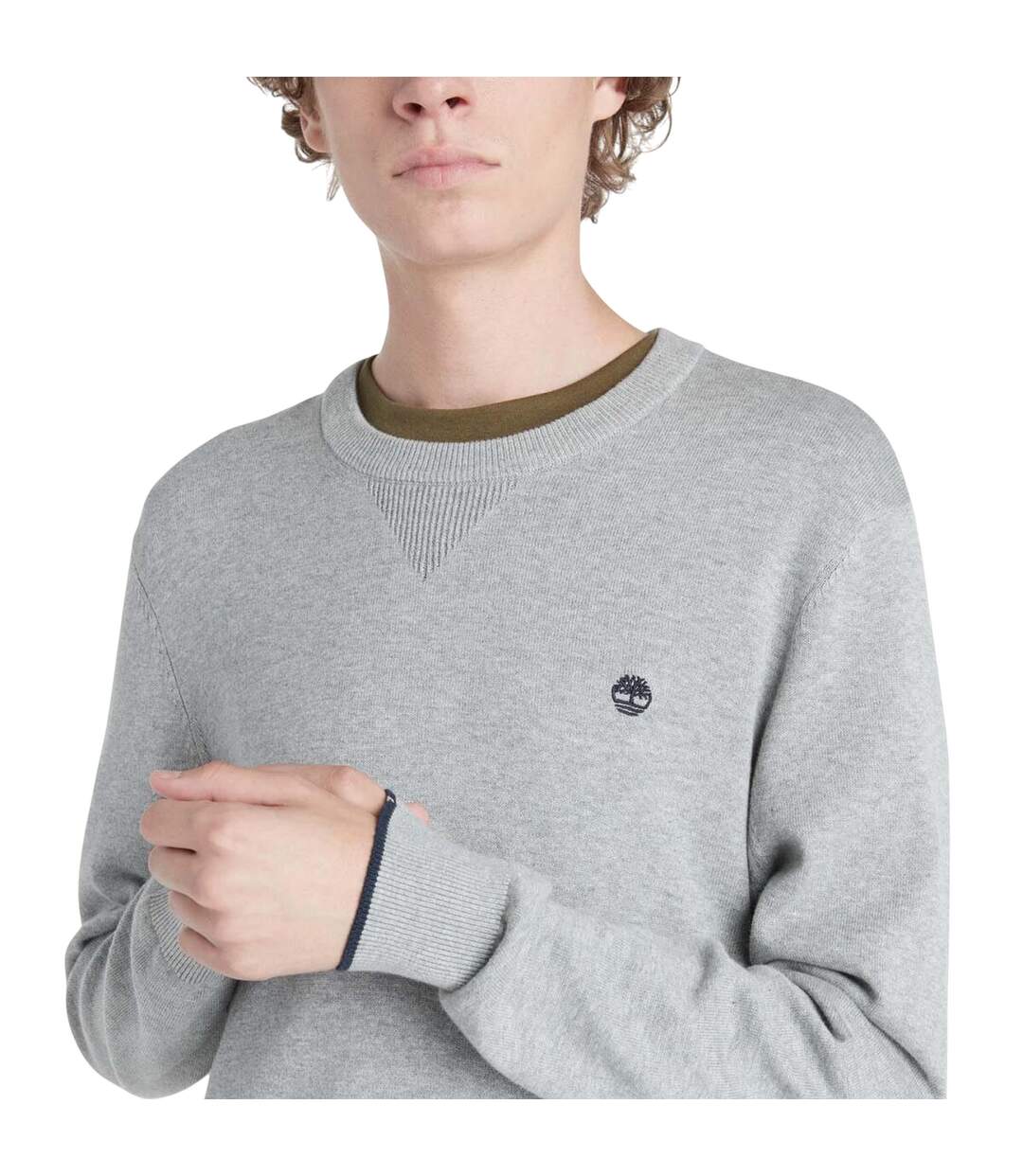Mens John Crew Neck Sweatshirt Grey Timberland-3