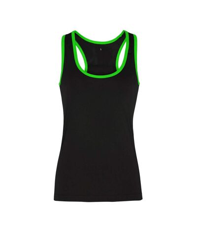 Débardeur de fitness femmes noir / vert Tri Dri