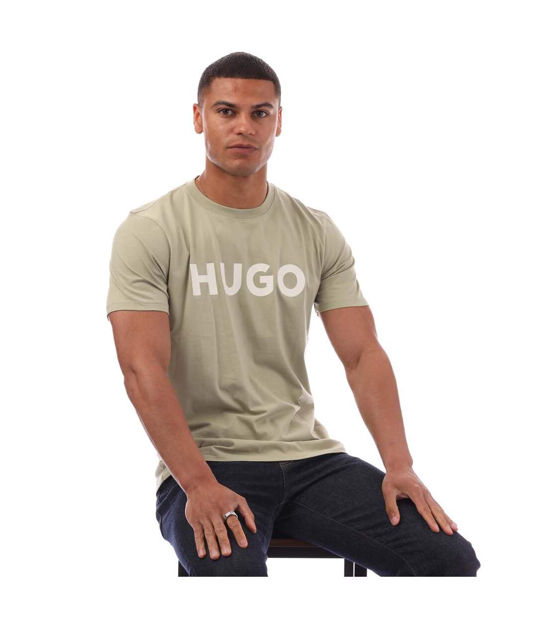 T-shirt Dulivio Homme Vert Hugo-4