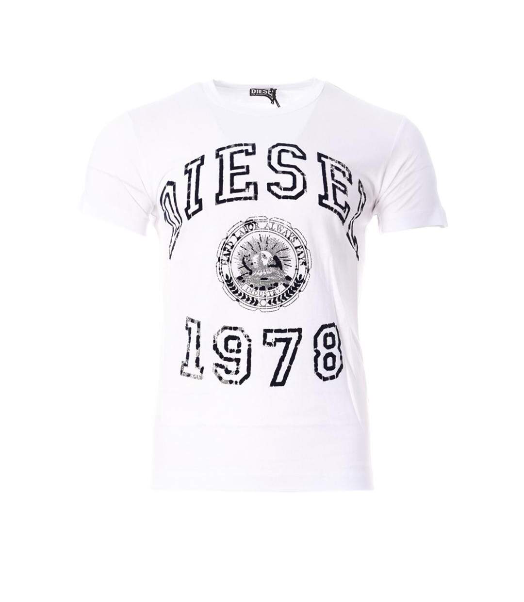 T-Shirt blanc/noir homme diesel diegor1 - 3xl-1
