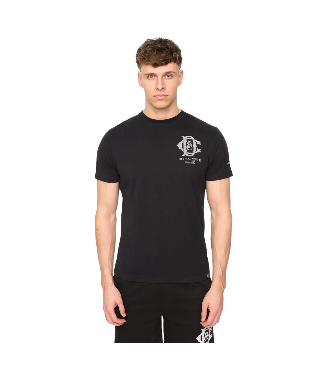 Mens Randolph Logo Casual T-shirt Black Duck And Cover-2