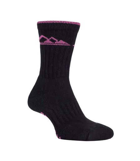3 Pack Ladies Cushion Sole Outdoor Cotton Rich Hiking Socks