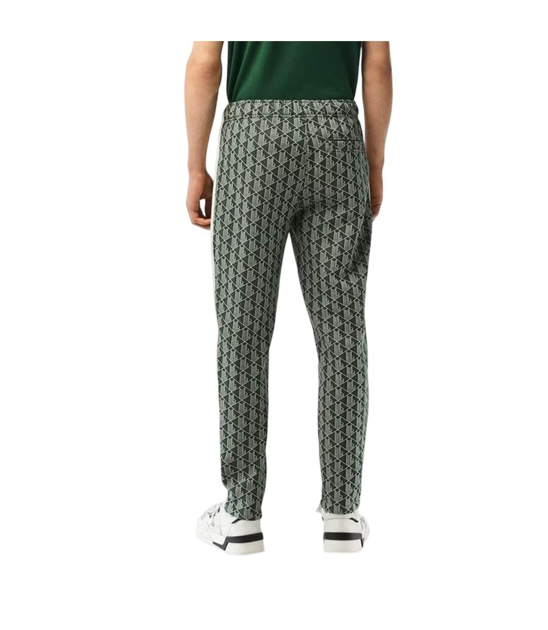 Mens Geometric Regular Tracksuit Green Wood Lacoste-3