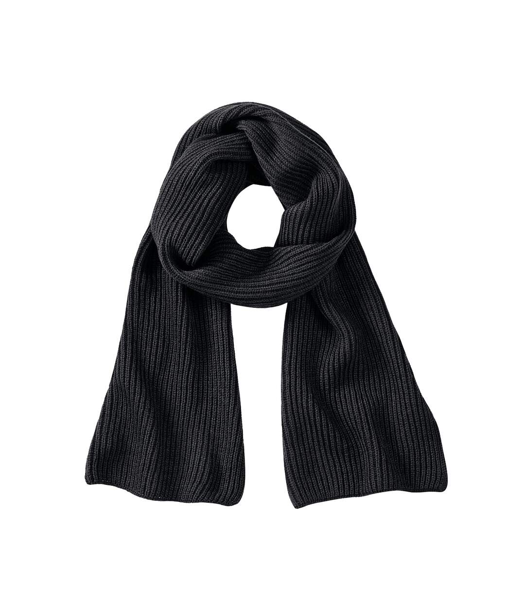 Écharpe Unisexe En Tricot Metro Adulte Taille Unique Noir Beechfield-1