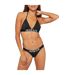Womens/ladies Triangle Cups Bikini Top Black Calvin Klein-3
