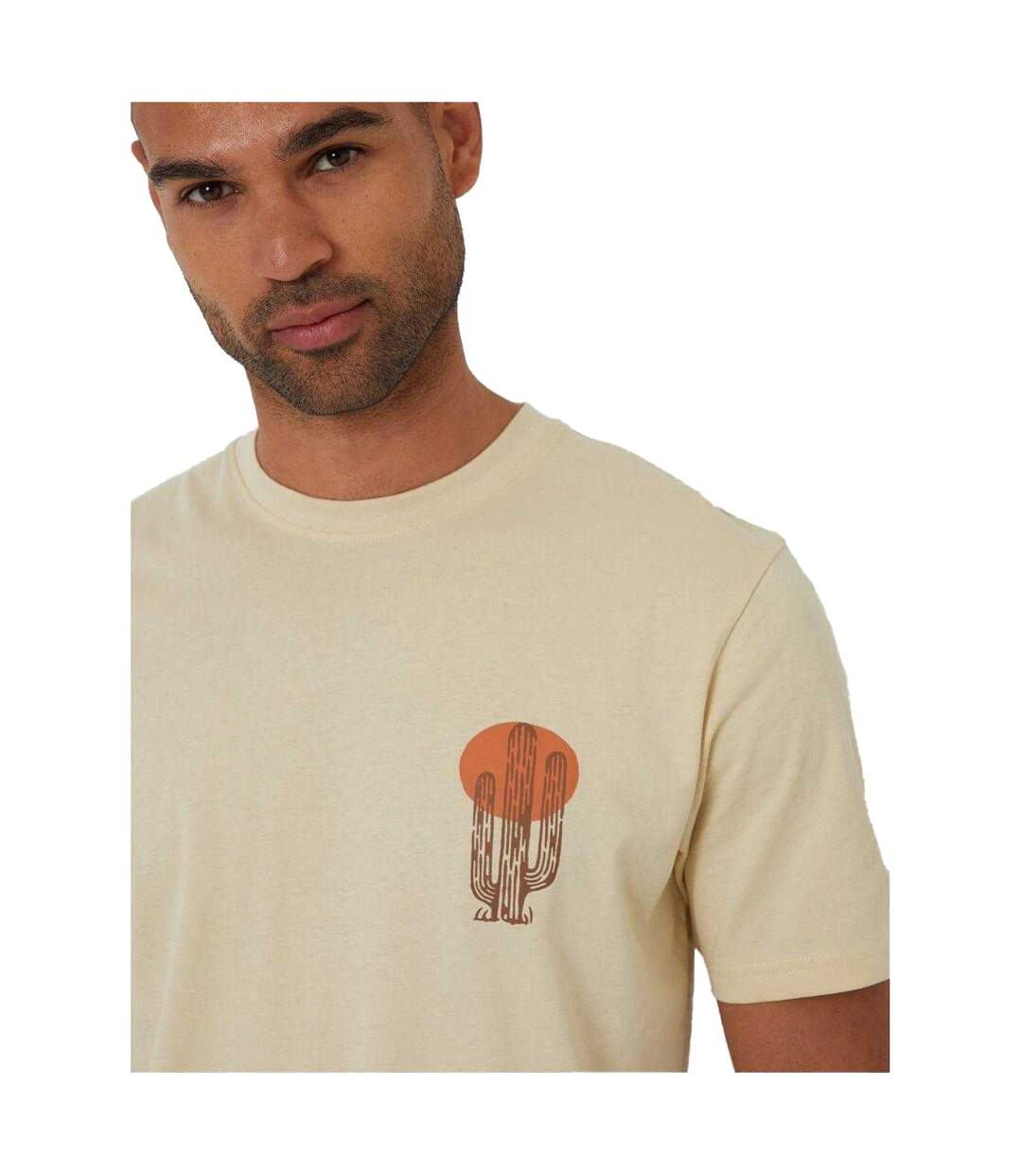 T-shirt Motif/style Cactus Homme Gris Pâle Threadbare-4