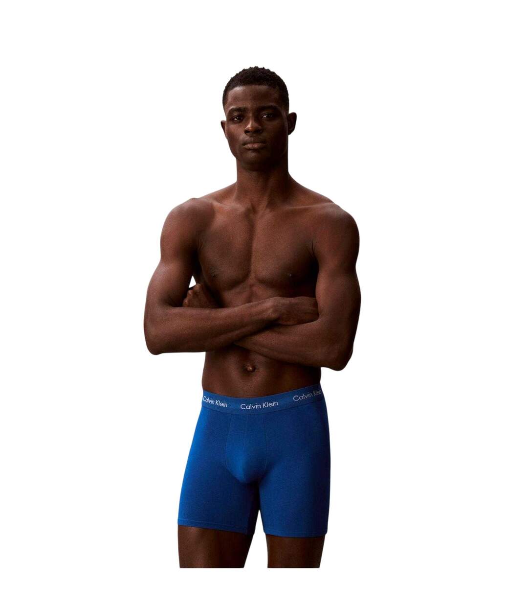 Pack Of 3  Mens Cotton Blend Boxer Briefs  Black Grey Blue Calvin Klein-4