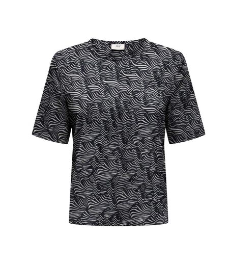 T-Shirt noir/blanc femme jdy debbie - l