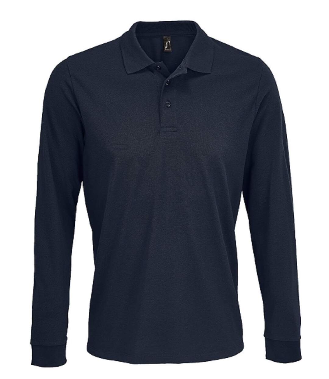 Polo manches longues - Homme - 03983 - bleu marine