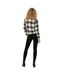 Womens/ladies Lou Polyester Blend Shacket Black Pumice Print Only-3