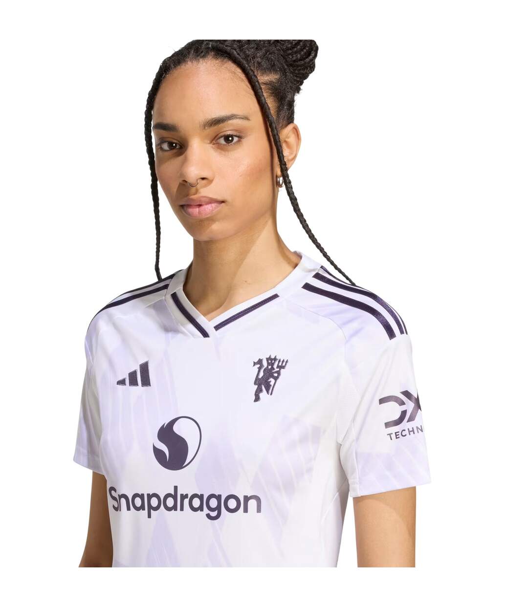 Maillot Extérieur Motif/style Manchester United Fc 25/26 Femme Blanc Adidas-4