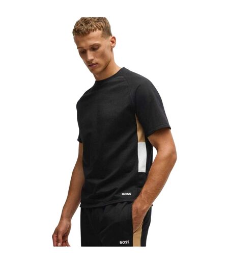 Mens Colour Block Regular T-shirt Black Boss