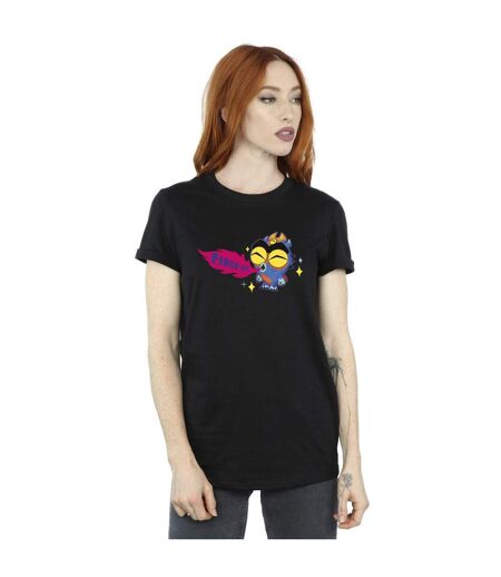 Disney Womens/Ladies Big Hero 6 Baymax Fred Fired Up Cotton Boyfriend T-Shirt (Noir) - UTBI15819