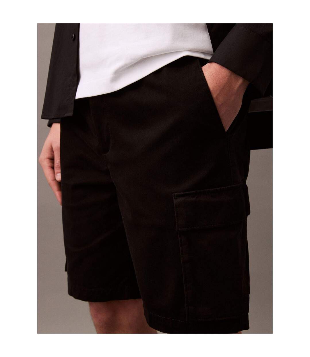 Mens Cargo Shorts Black Calvin Klein-2