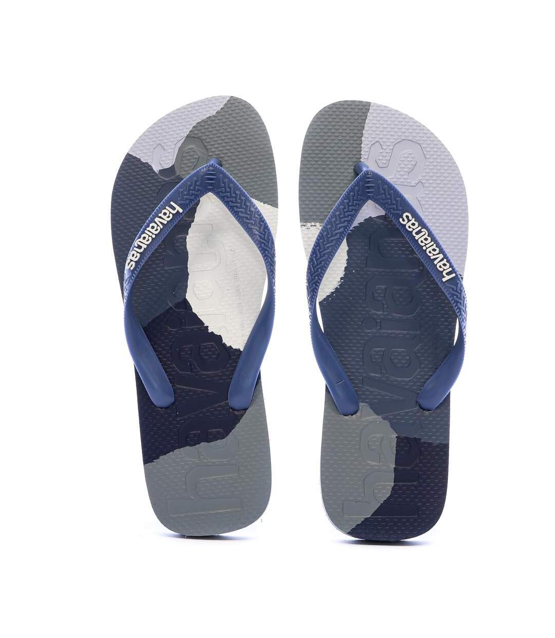Tongs bleu/marine/grise homme havaianas logomania-3