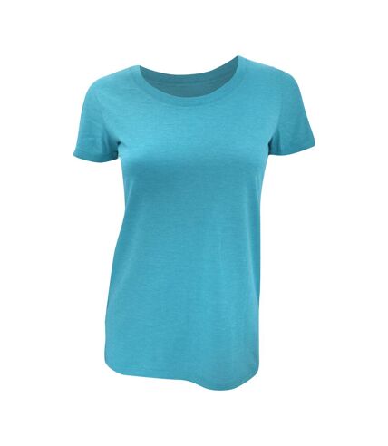 Bella Ladies/Womens Triblend Crew Neck T-Shirt (Aqua Triblend) - UTBC161