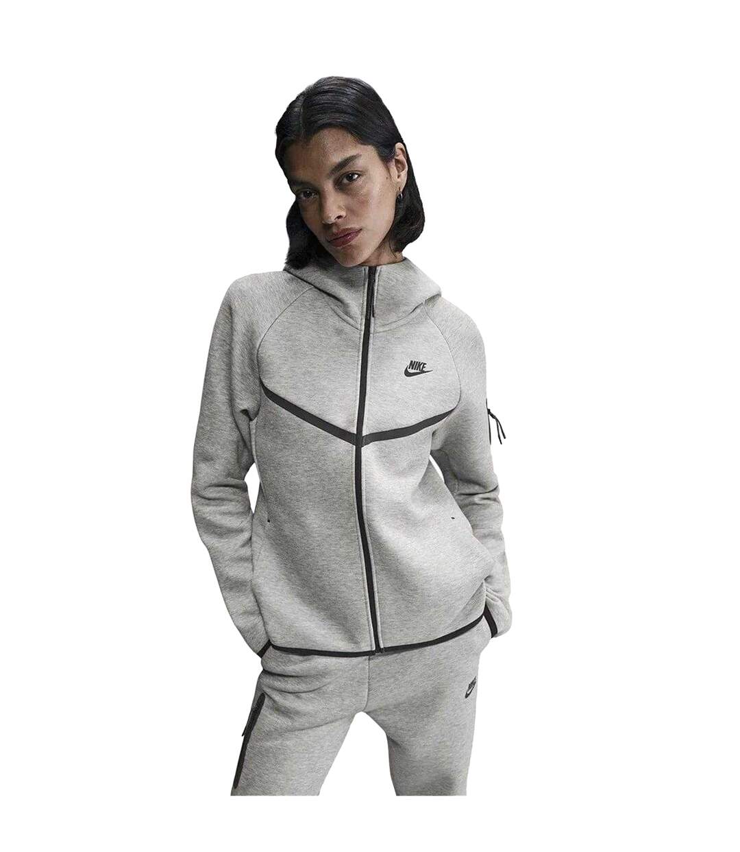 Veste À Capuche Windrunner Femme Gris Noir Nike-2