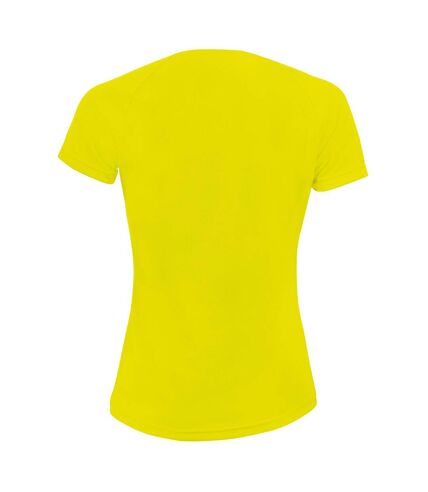 SOLS Womens/Ladies Sporty Short Sleeve T-Shirt (Neon Yellow)