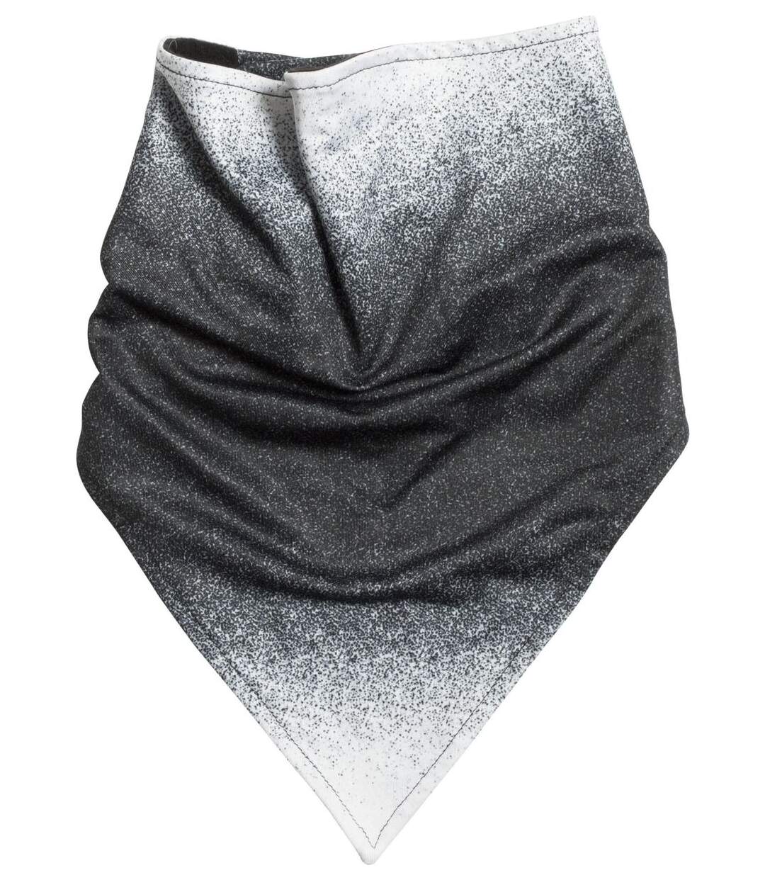 Bandana triangulaire avec doublure polaire - KP419 - noir et blanc