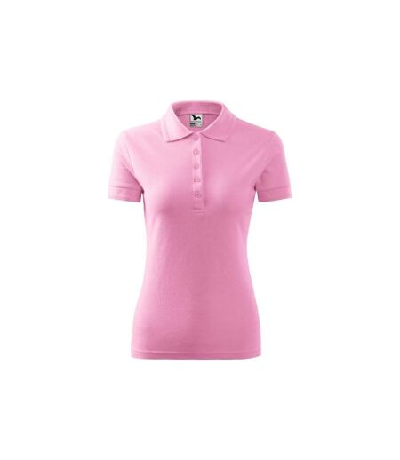 Womens/ladies Pique Polo Shirt Pink Malfini