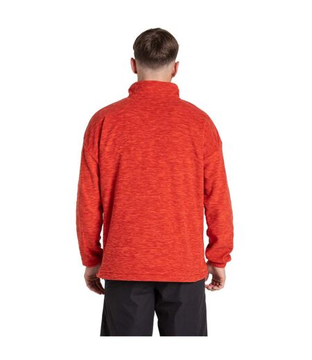 Mens Esk Colour Block Melange Half Zip Fleece Top Pimento Red Craghoppers
