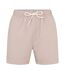 Mens Textured Relaxed Fit Swim Shorts Taupe Threadbare-1