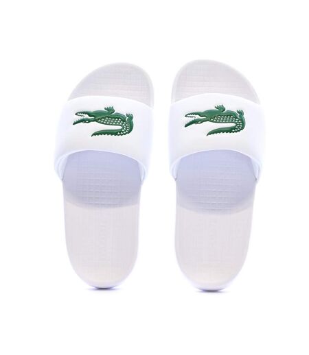 Claquettes blanc femme lacoste serve slide 1.0