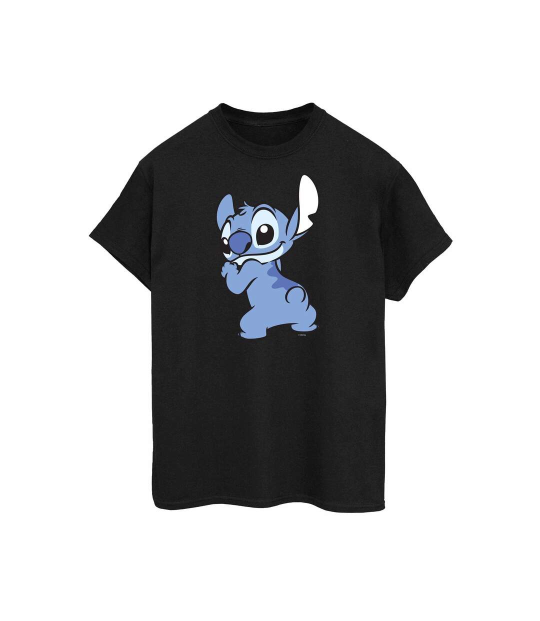 Disney Womens/Ladies Lilo And Stitch Stitch Backside Breast Print Cotton Boyfriend T-Shirt (Noir) - UTBI51830-1