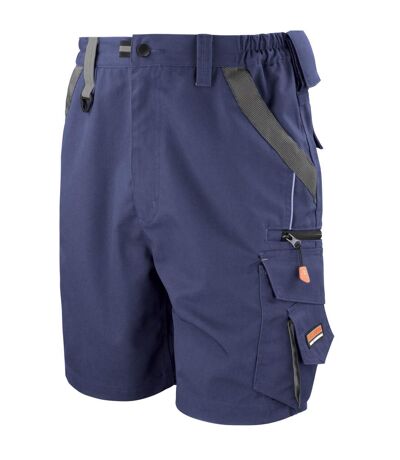 WORK-GUARD by Result Unisex Adult Technical Cargo Shorts (Navy/Black) - UTRW9905