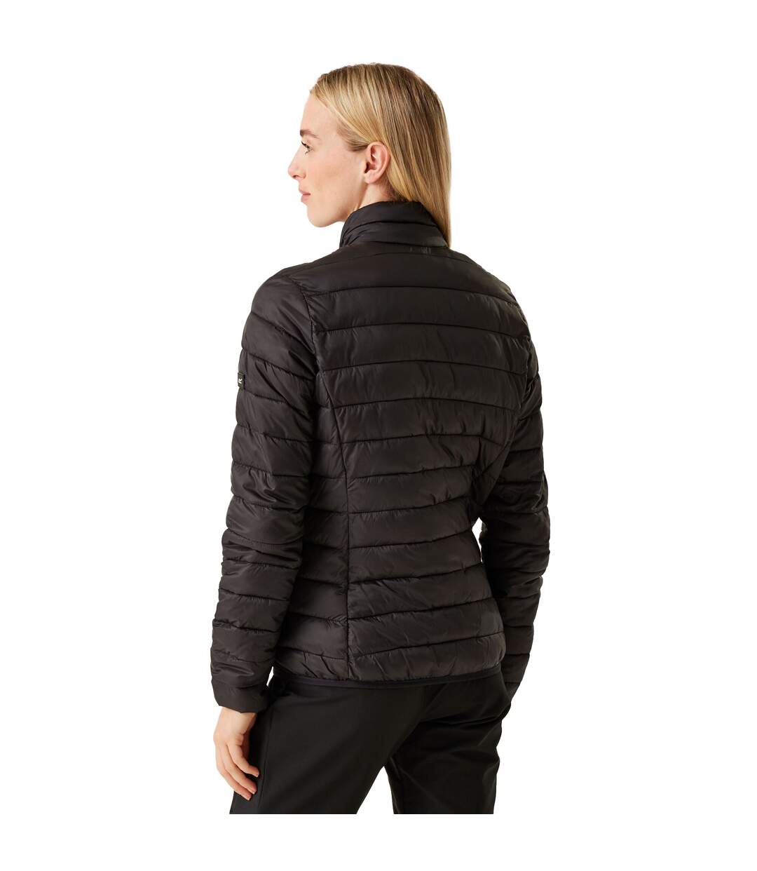 Womens/ladies Marizion Quilted Jacket Black Mineral Red Regatta-4