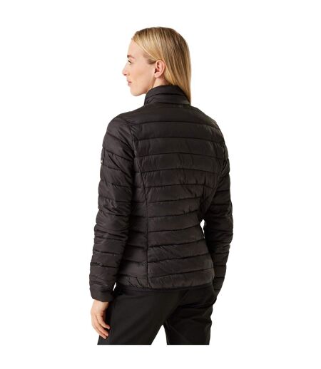 Womens/ladies Marizion Quilted Jacket Black Mineral Red Regatta