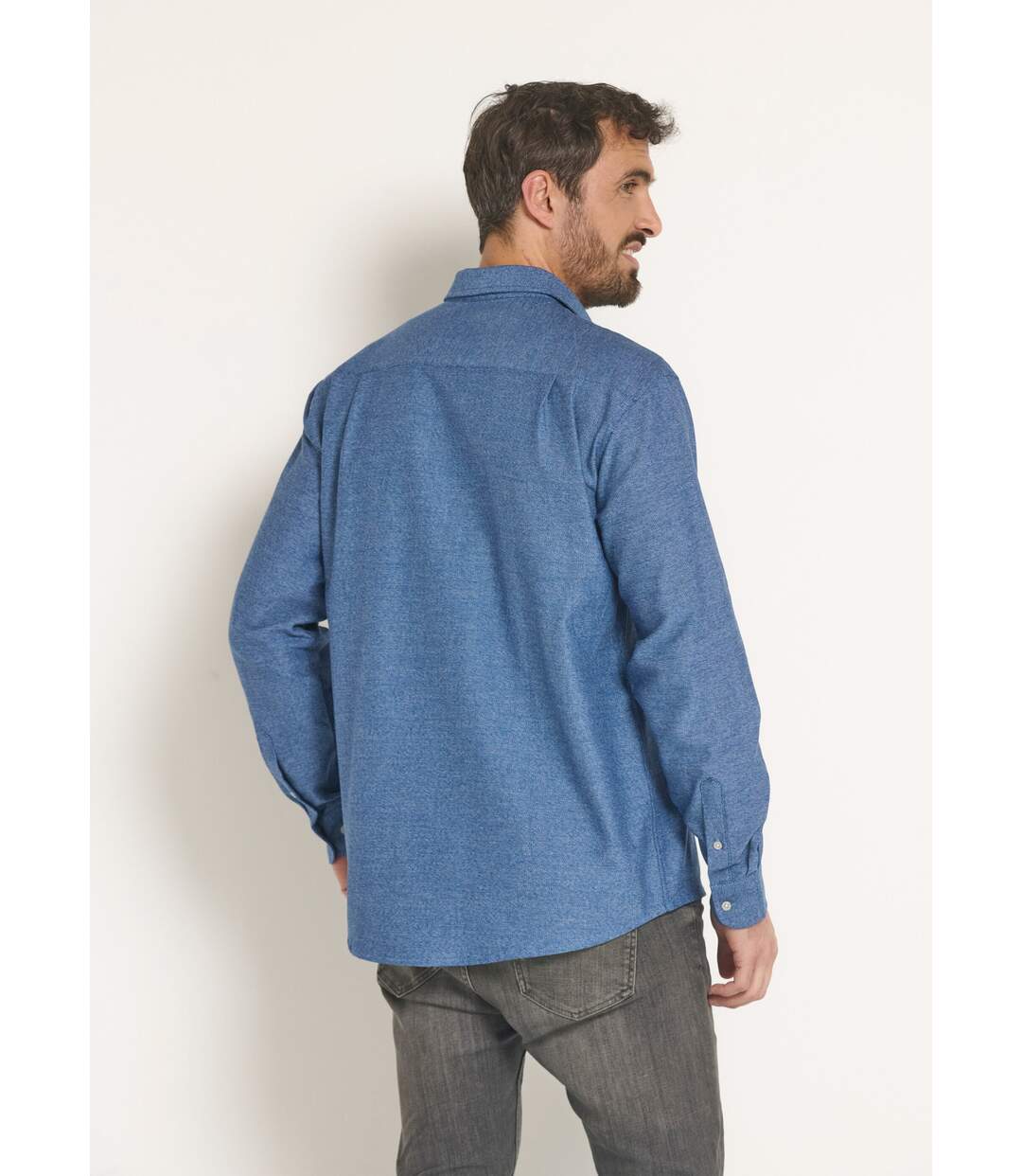 Chemise manches longues poche boutonnée-2