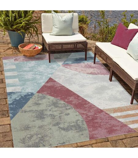 Tapis extérieur tissé kilim rectangle SOYEUX D