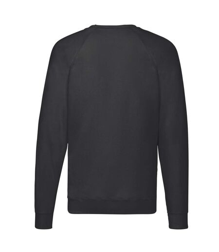 Fruit of the Loom Unisex Adult Lightweight Raglan Sweatshirt (Black)