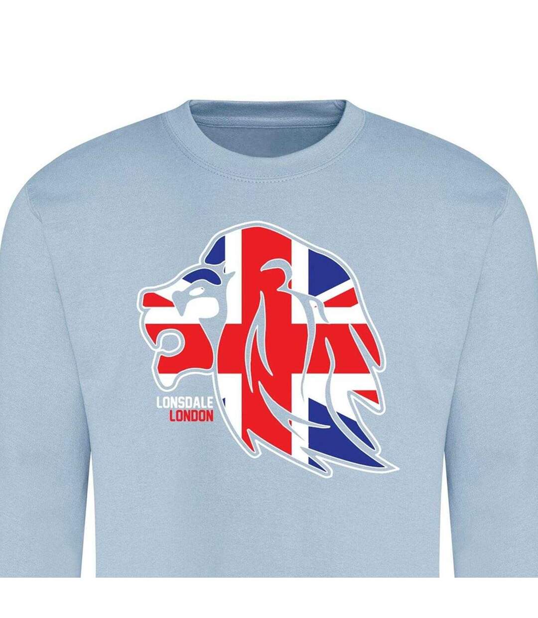 Sweat Motif/style Logo Adulte Bleu Ciel Lonsdale-2
