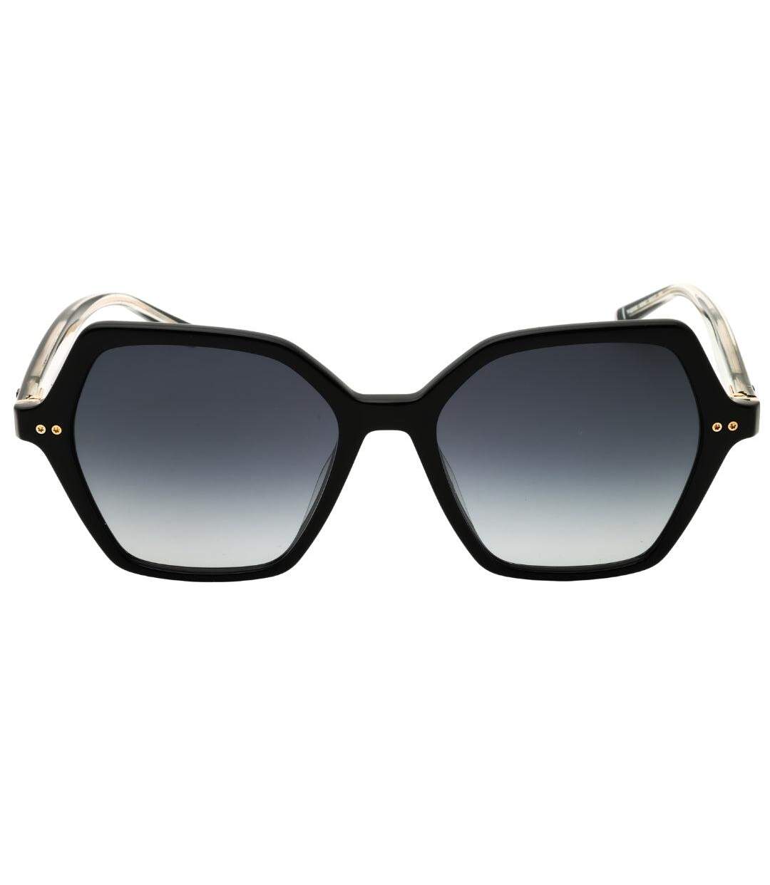 Lunettes De Soleil Motif/style Hexagone Femme Taille Unique Noir Brillant Gris Tommy Hilfiger-2