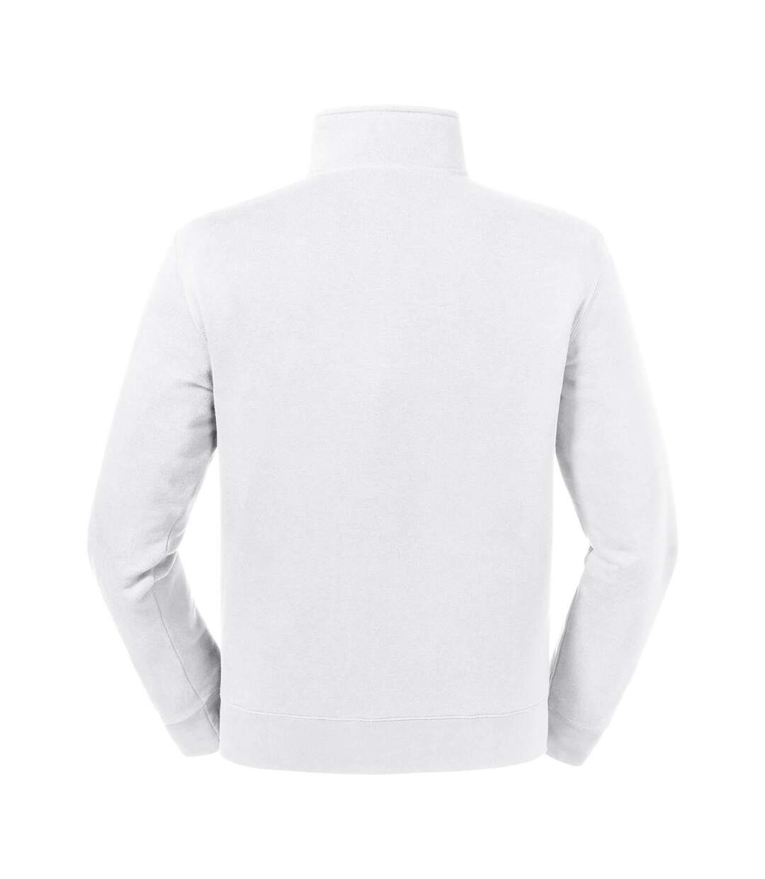 Sweat-shirt Authentique À Quart De Fermeture Éclair Pour Hommes Blanc Russell-2