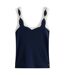 Ensemble De Pyjama Court Manches Style Caraco Motif/style Lacets Femme Bleu Marine Foncé Tommy Hilfiger-2