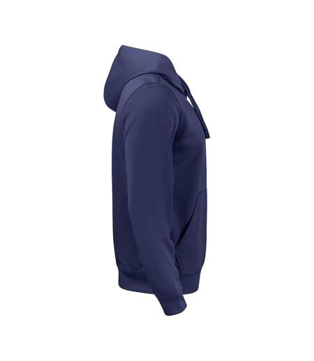 Sweat À Capuche Basic Adulte Bleu Marine Foncé Clique