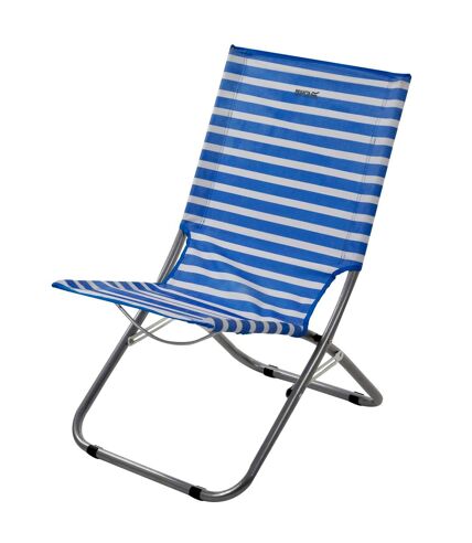 Regatta Kruza Folding Beach Lounger (French Blue/White) (One Size) - UTRG4516